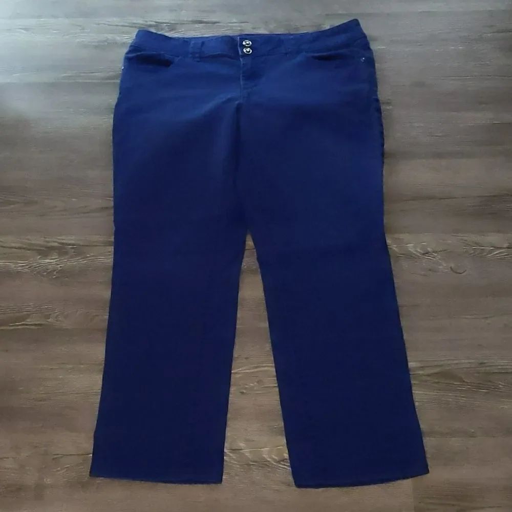 Elle royal blue cropped jeans Sz 14